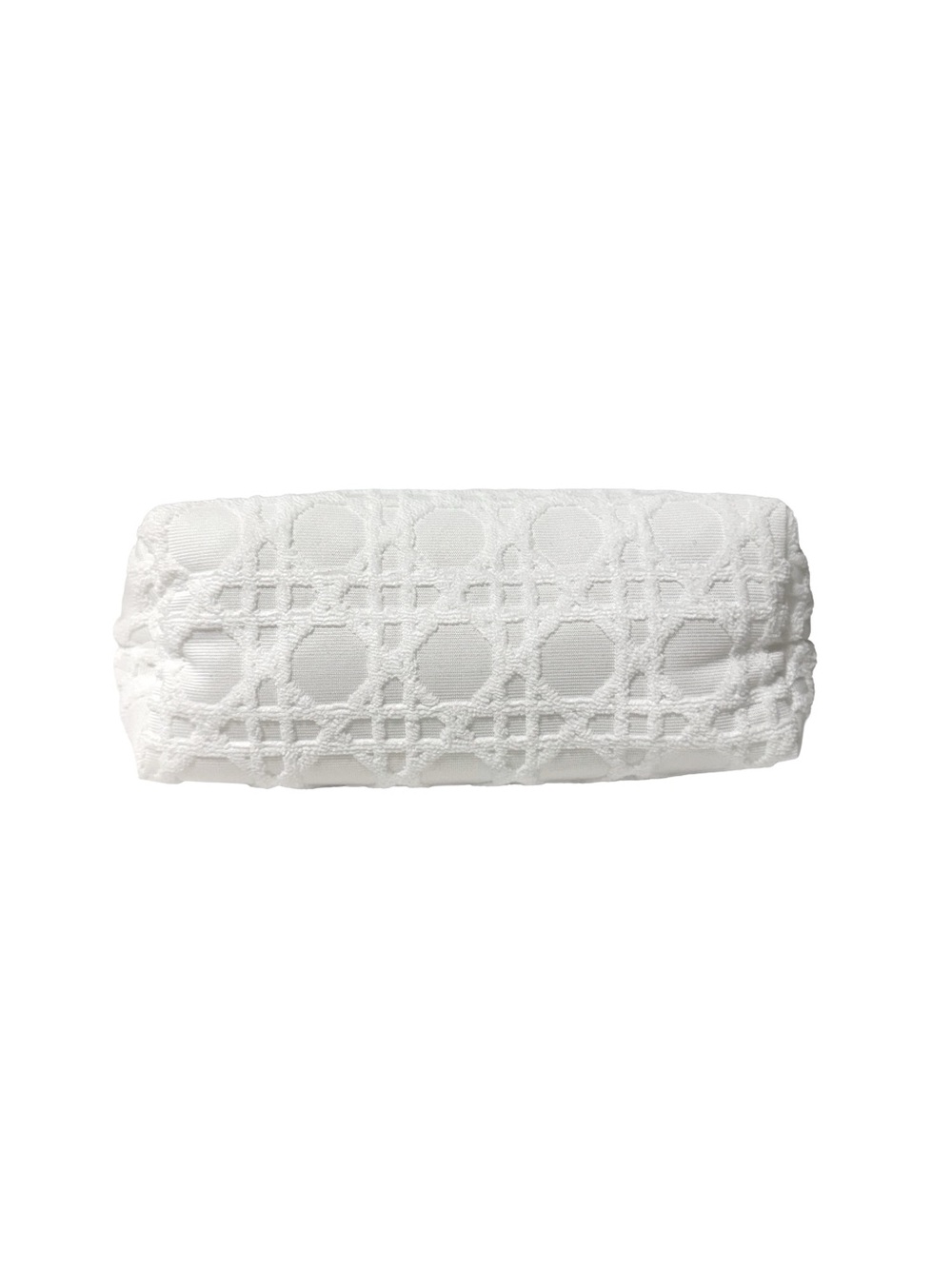 Dior White Embroidered Logo Cosmetic Bag Pouch - Picture 5 of 7